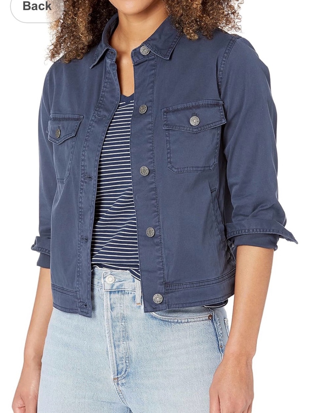 Pendleton Classic Navy Women's Button-Front Utility Jacket